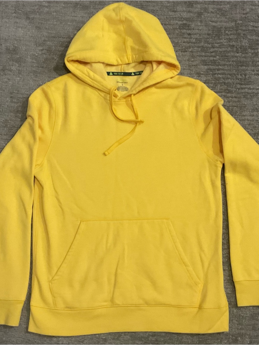 Tek Gear Men's Bright Yellow Pullover Hoodie nwot
